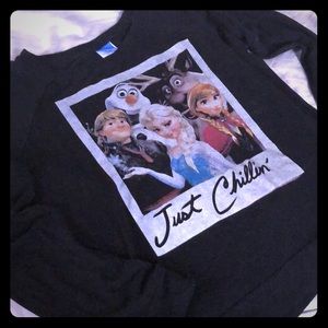 Cartooncore‎ or Disneycore Frozen Just Chillin’ Long Tee M